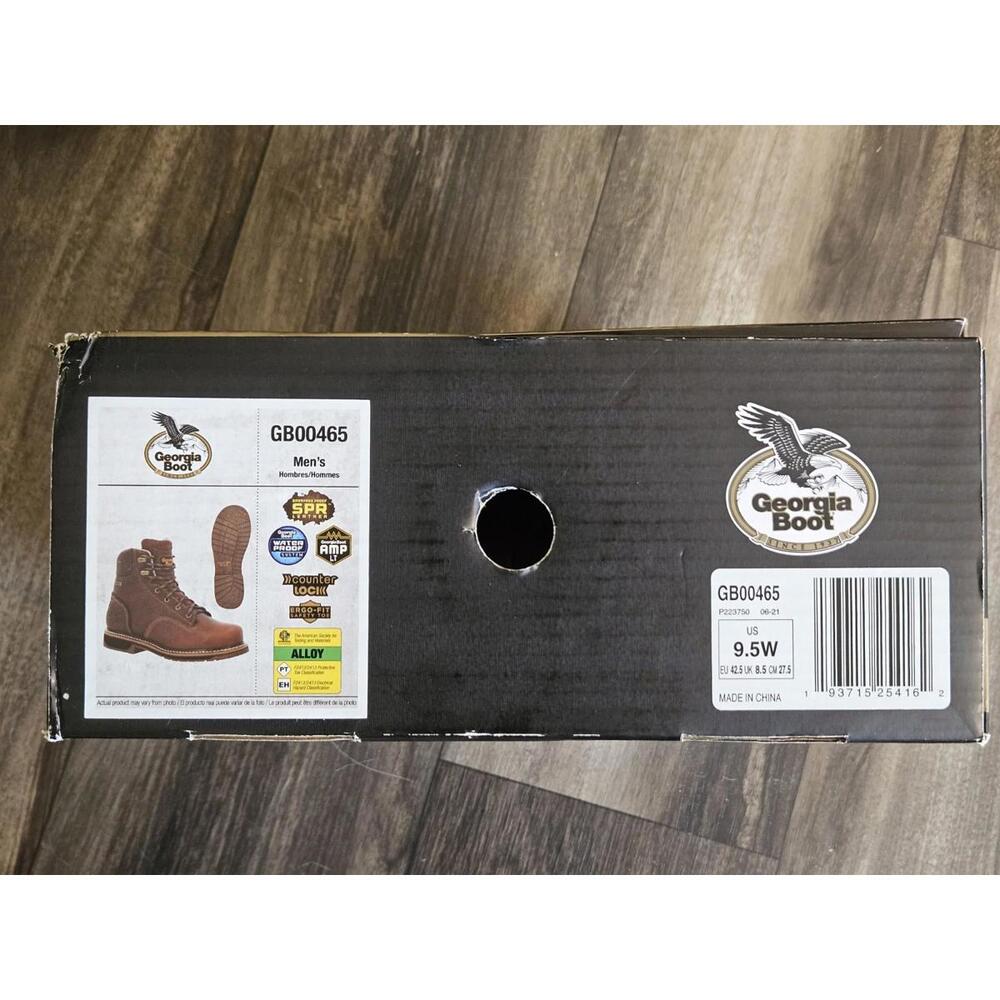 Georgia Boot Men's AMP LT Edge Waterproof Work Boot - Alloy Toe - GB00465 9.5 W - Picture 2 of 4